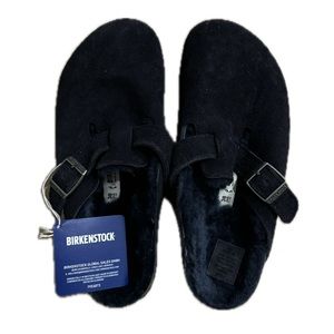 Birkenstock Boston shearling suede leather NWT